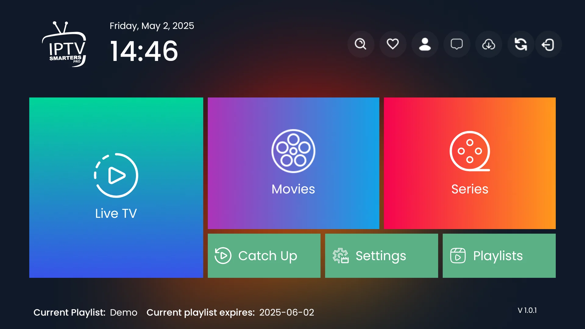 Interfaz de IPTV Smarters Pro una de las Mejores Aplicaciones IPTV para FireStick